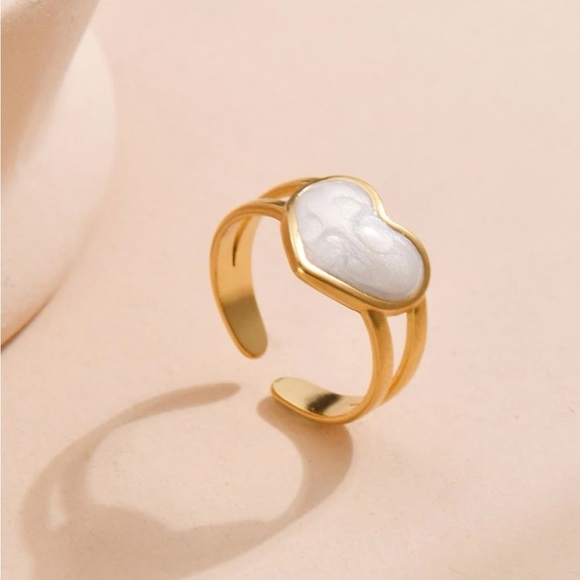 Heart decor adjustable ring - Picture 2 of 5